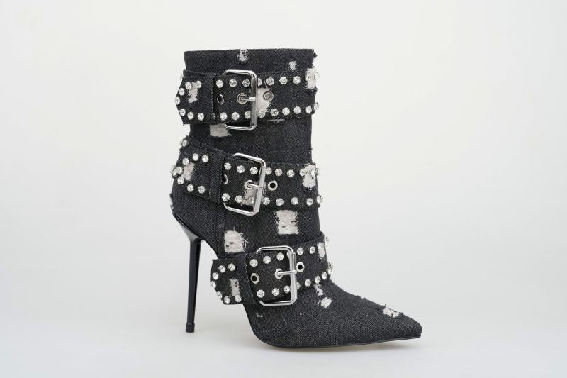 Denim Belt Detail Boot