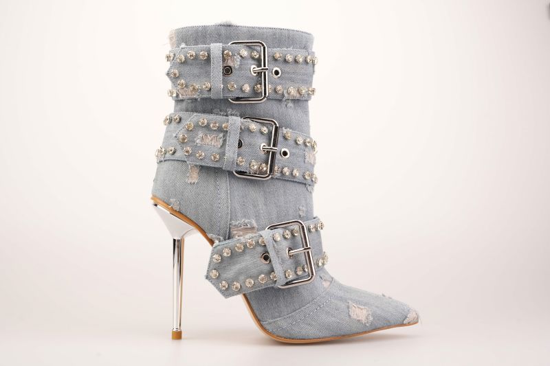 Denim Belt Detail Boot