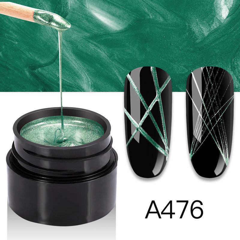 Nail Art Metal Brushed Nail Glue Painting