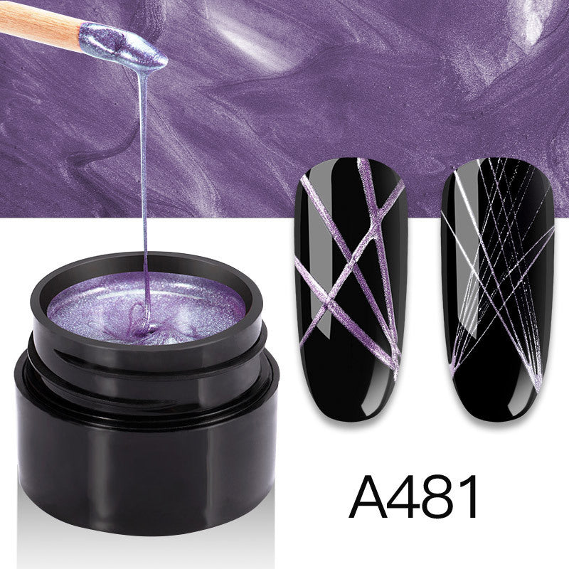 Nail Art Metal Brushed Nail Glue Painting