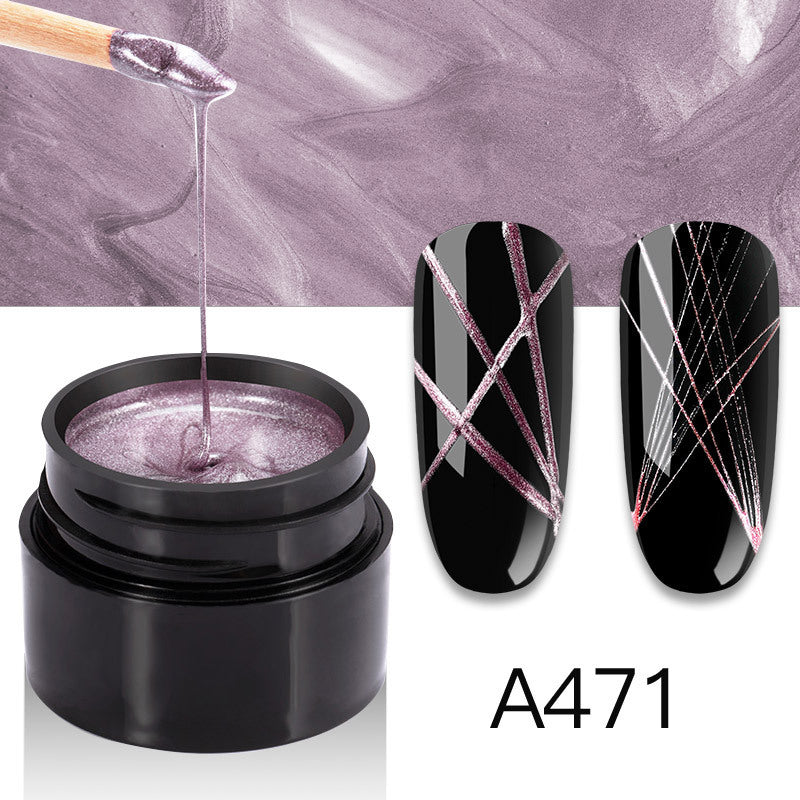 Nail Art Metal Brushed Nail Glue Painting