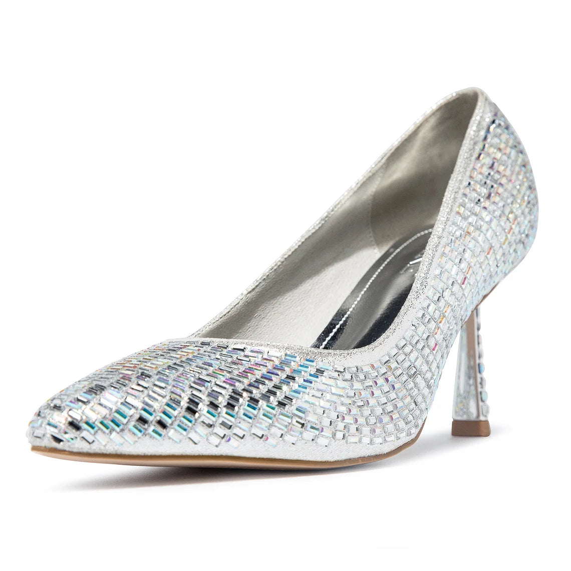 Omine Silver Sparkle Stilettos