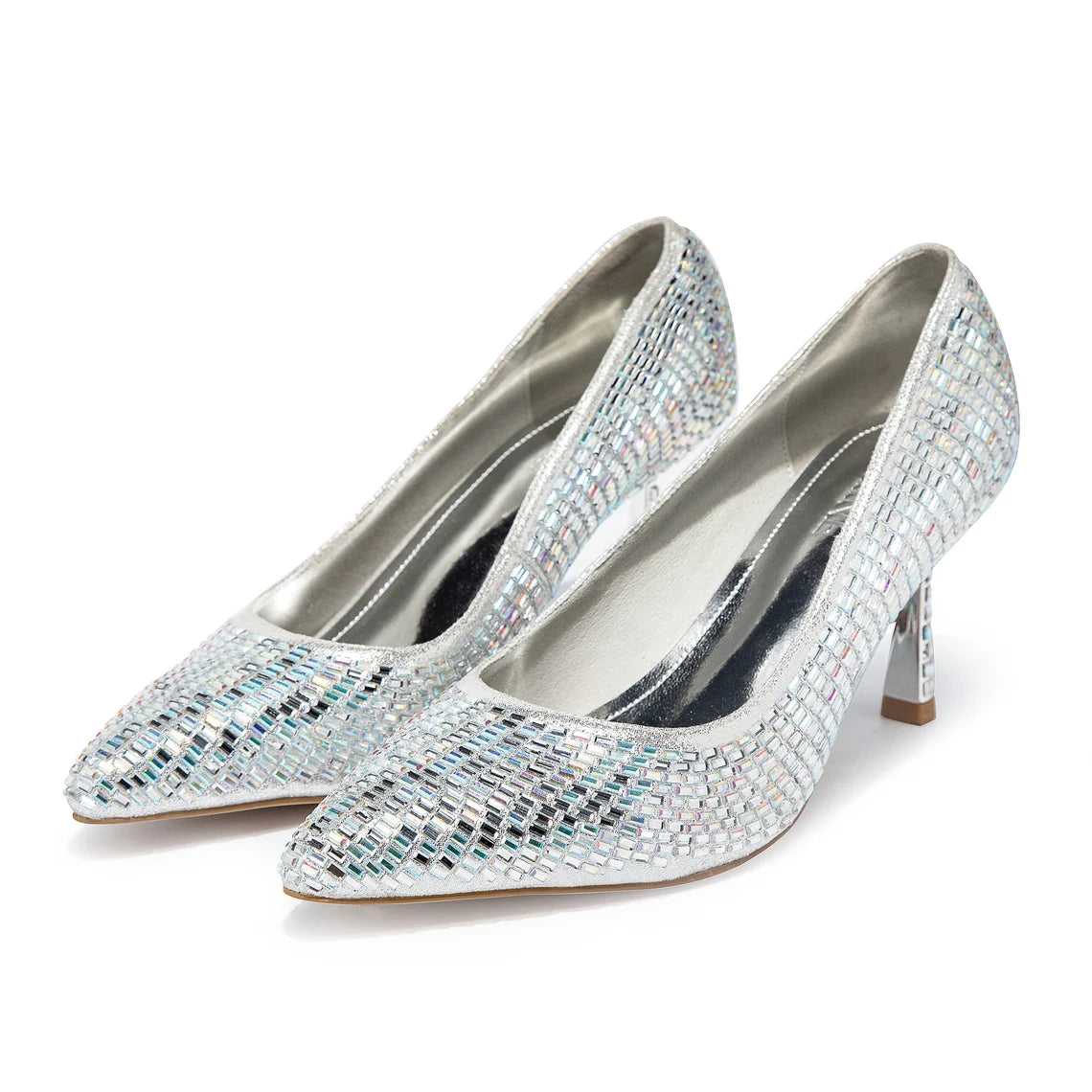 Omine Silver Sparkle Stilettos