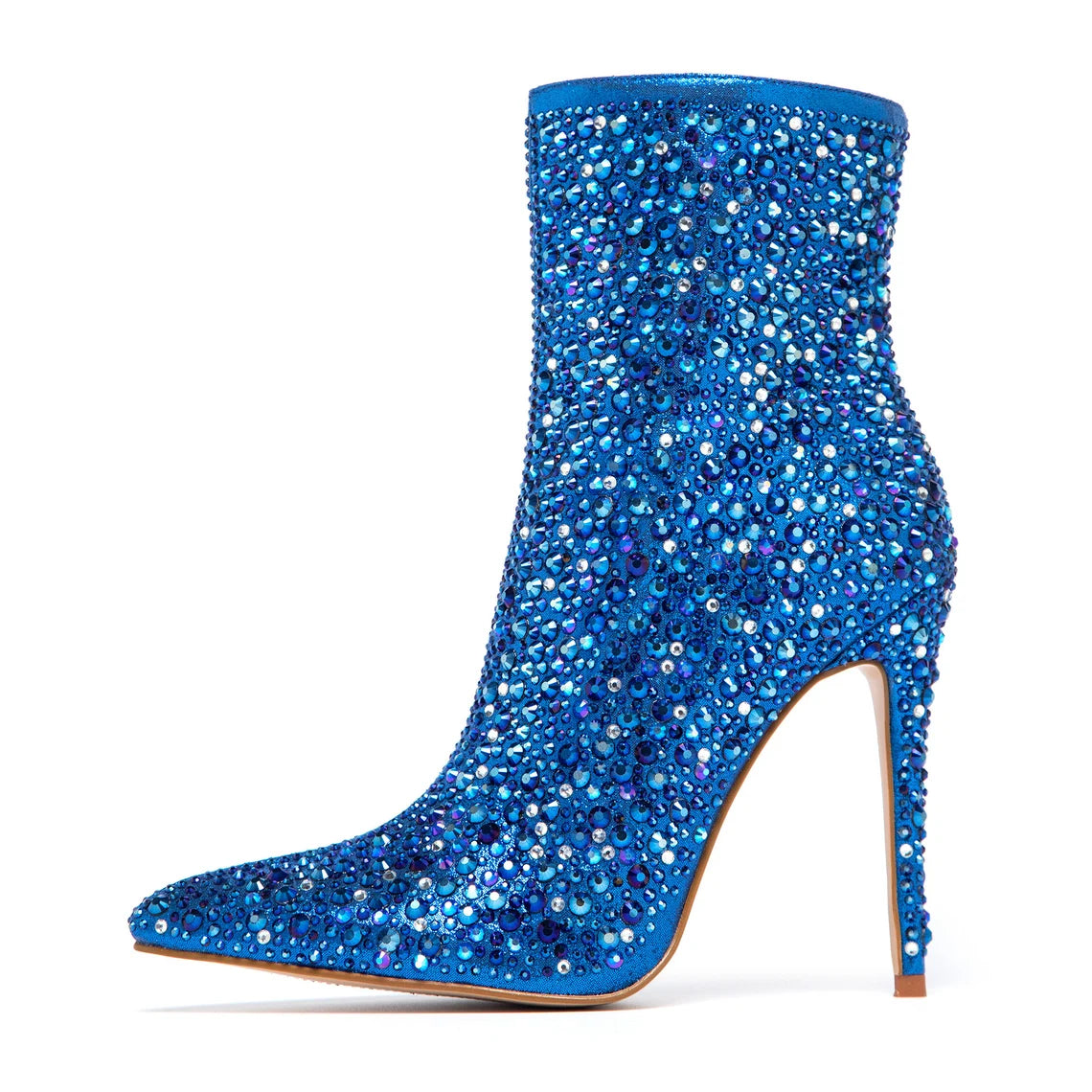 Blue Sparkle Embroidered Cowgirl Boots