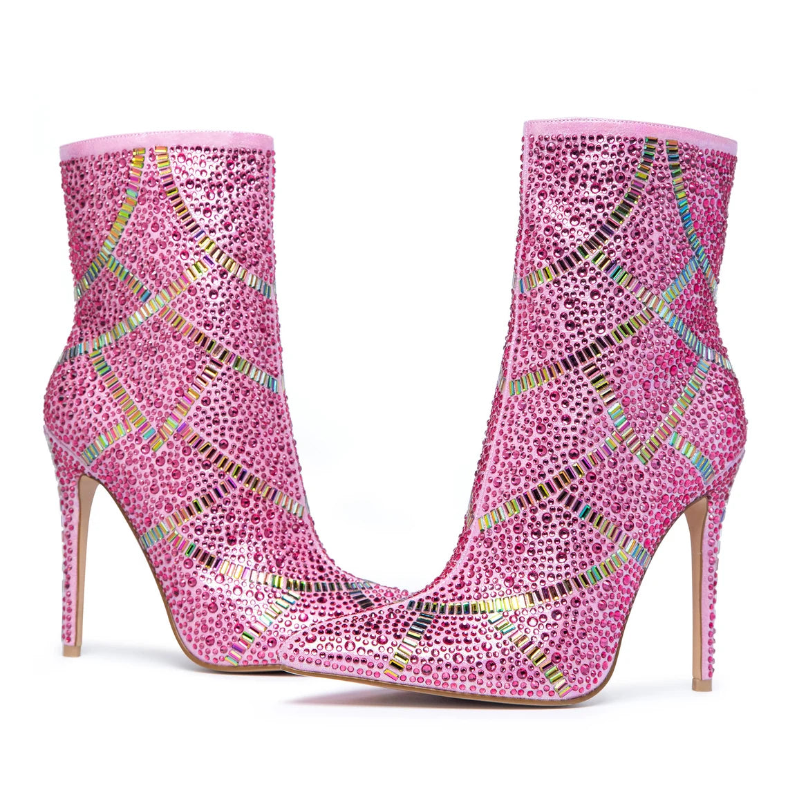 Omine Pink Embroidered Cowgirl Boots