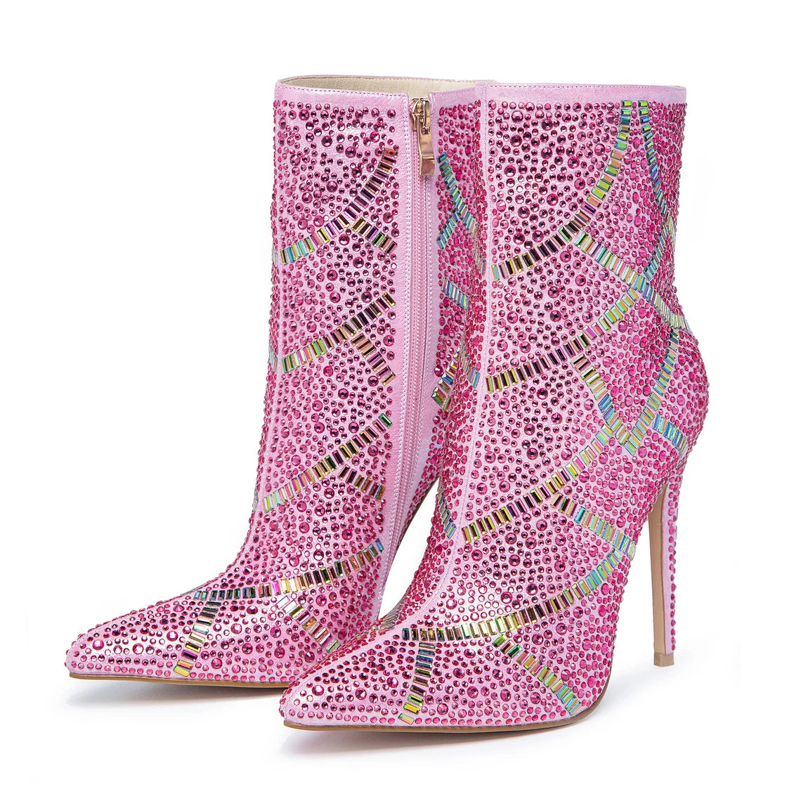 Omine Pink Embroidered Cowgirl Boots