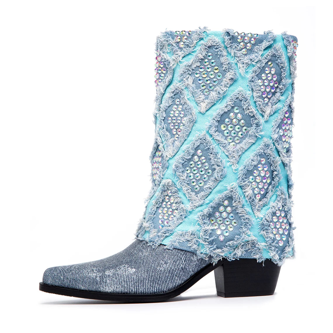 Omine Denim Dazzle Cowboy/girl Boots