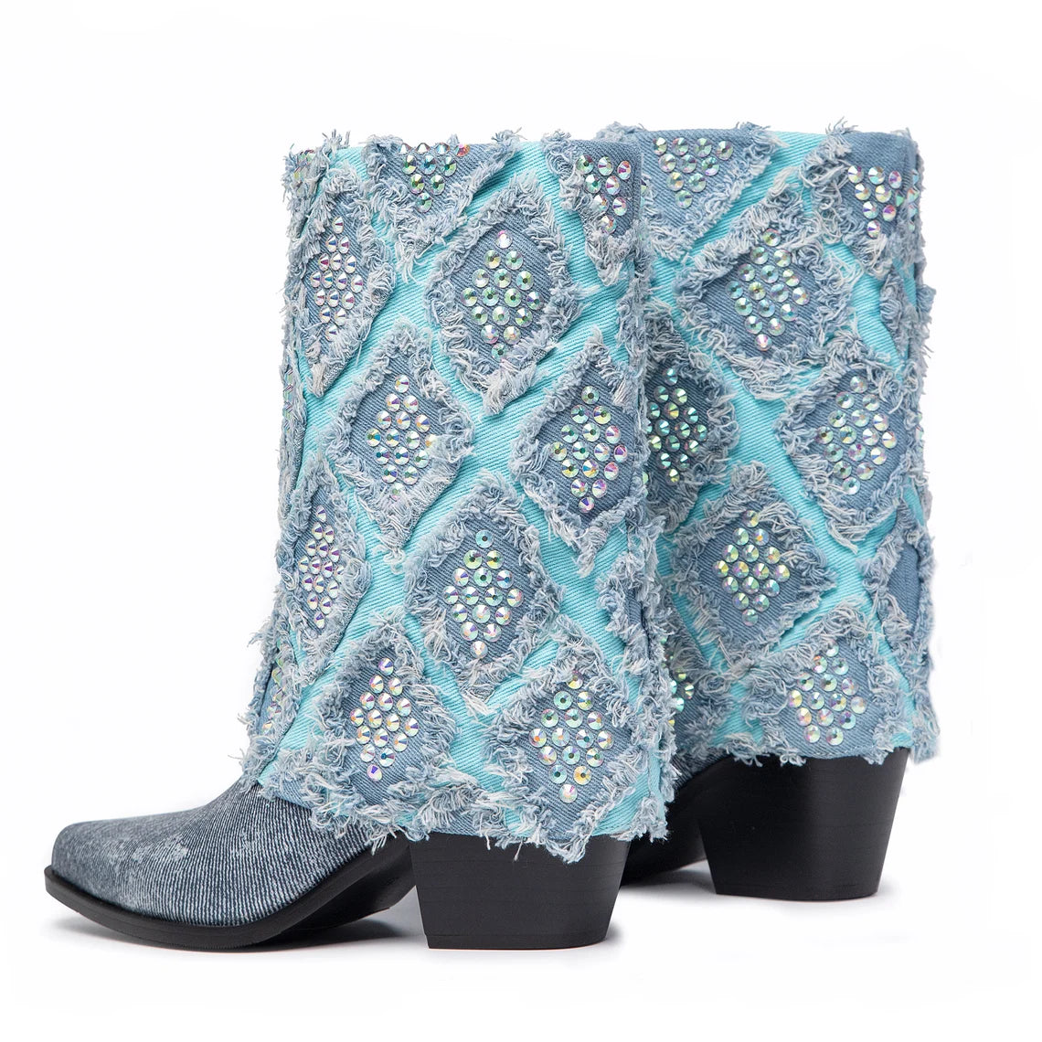 Omine Denim Dazzle Cowboy/girl Boots