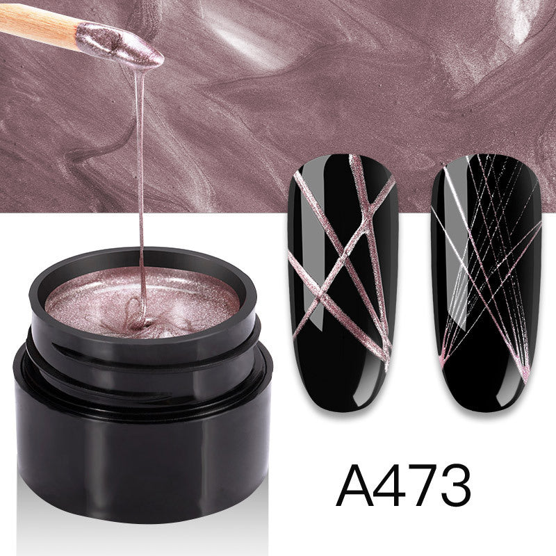 Nail Art Metal Brushed Nail Glue Painting